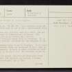 Millness, NH33SE 13, Ordnance Survey index card, page number 1, Recto