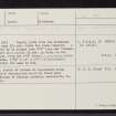 Craskie, NH33SW 1, Ordnance Survey index card, Recto