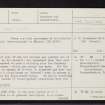 Shenval, NH42NW 1, Ordnance Survey index card, page number 1, Recto