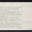 Shenval, NH42NW 1, Ordnance Survey index card, page number 2, Verso