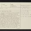 Dun Scriben, NH42SE 3, Ordnance Survey index card, page number 1, Recto