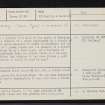 Boblainy, NH43NE 2, Ordnance Survey index card, page number 1, Recto