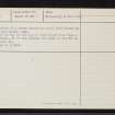 Boblainy, NH43NE 2, Ordnance Survey index card, page number 2, Verso