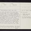 Dun Garbhlaich, NH44NE 5, Ordnance Survey index card, Recto