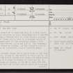 Dun Mor, NH44NE 8, Ordnance Survey index card, page number 1, Recto