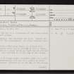 Breakachy Burn, NH44NE 10, Ordnance Survey index card, page number 1, Recto