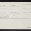 Bealaidh Mor, NH44NE 15, Ordnance Survey index card, Recto