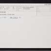 Broallan, NH44NE 22, Ordnance Survey index card, Recto