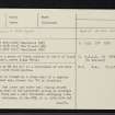 Aigas, NH44SE 4, Ordnance Survey index card, page number 1, Recto