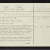 Druim Dubhram, NH46SE 1, Ordnance Survey index card, page number 1, Recto