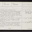 Na Claignean, NH48NE 1, Ordnance Survey index card, page number 1, Recto