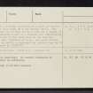 Carn Mor, Birchfield, NH49NE 3, Ordnance Survey index card, page number 2, Verso