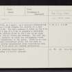 Tom A' Chu-Thair, NH51SW 2, Ordnance Survey index card, Recto