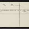 Urquhart, NH52NW 6, Ordnance Survey index card, Recto