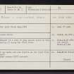 Clach Bhan, NH53NW 11, Ordnance Survey index card, Recto