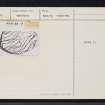 Clach Bhan, NH53NW 11, Ordnance Survey index card, Verso