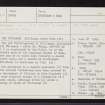 Killianan Burial Ground, NH53SE 4, Ordnance Survey index card, page number 1, Recto
