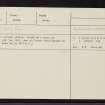 Kindrummond, NH53SE 12, Ordnance Survey index card, Recto