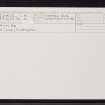 Druim Ba, NH53SW 12, Ordnance Survey index card, Recto