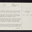 Druim Ba, NH53SW 12, Ordnance Survey index card, page number 1, Recto