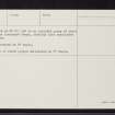 Druim Ba, NH53SW 12, Ordnance Survey index card, page number 2, Verso