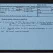 Garbeg, NH53SW 15, Ordnance Survey index card, Recto