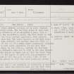 Redcastle, NH54NE 5, Ordnance Survey index card, page number 1, Recto