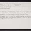 Wester Balblair, NH54NW 16, Ordnance Survey index card, Recto