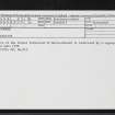 Altourie, NH54SE 23, Ordnance Survey index card, Recto