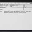 Altnacardich, NH54SE 27, Ordnance Survey index card, Recto