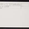 Tom Na Croiseige, NH54SW 7, Ordnance Survey index card, Recto