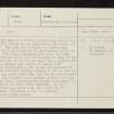 Phoineas, NH54SW 11, Ordnance Survey index card, Recto