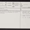 Ballindoun, NH54SW 15, Ordnance Survey index card, page number 1, Recto