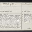 Carn Glas, Mains Of Kilcoy, NH55SE 6, Ordnance Survey index card, page number 1, Recto