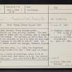 Cairn Irenan, NH55SE 10, Ordnance Survey index card, page number 1, Recto