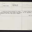 Leanaig, NH55SE 11, Ordnance Survey index card, Recto