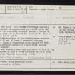 Bishop Kinkell, NH55SW 3, Ordnance Survey index card, Recto