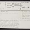 Logieside, NH55SW 11, Ordnance Survey index card, page number 1, Recto