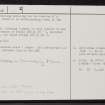 Logieside, NH55SW 11, Ordnance Survey index card, page number 2, Verso