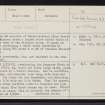 Cnoc Ravoch, NH56SE 8, Ordnance Survey index card, page number 1, Recto
