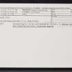 Black Hill 1, NH56SE 10, Ordnance Survey index card, Recto