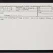 Culbin, NH56SE 23, Ordnance Survey index card, Recto