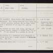 Balnacrae, NH56SW 1, Ordnance Survey index card, page number 1, Recto