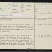 Auchinduich, NH59NE 1, Ordnance Survey index card, page number 1, Recto