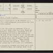 Balblair, NH59NE 9, Ordnance Survey index card, page number 1, Recto