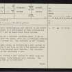 Balblair, NH59NE 10, Ordnance Survey index card, page number 1, Recto