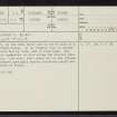 Henman's Burn, NH59NE 23, Ordnance Survey index card, page number 1, Recto