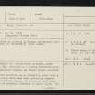 An Dun, NH59SE 5, Ordnance Survey index card, page number 1, Recto