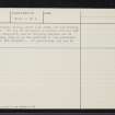 Brinmore, NH62NE 1, Ordnance Survey index card, page number 2, Verso