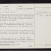 Tomintoul, NH62NE 5, Ordnance Survey index card, page number 1, Recto